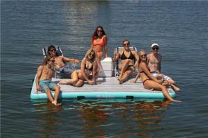 Wholesale 3- Ply PVC Inflatable Air Platform Floating Dock Inflatable Swim Platform from china suppliers