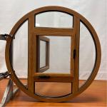 Thermal Break Aluminum Circle Casement Windows Customized Product Double