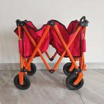 7inch Wheel Collapsible Shopping Cart Four Way Folding Outdoor Camping Cart