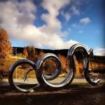 3 Meters High Superb Mirror Polished Stainless Steel Snake Sculpture In Norway