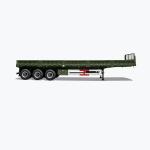 3 Axles 40FT Versatile and Reliable Drop Side Rail Wall Flatbed Semi-Trailer