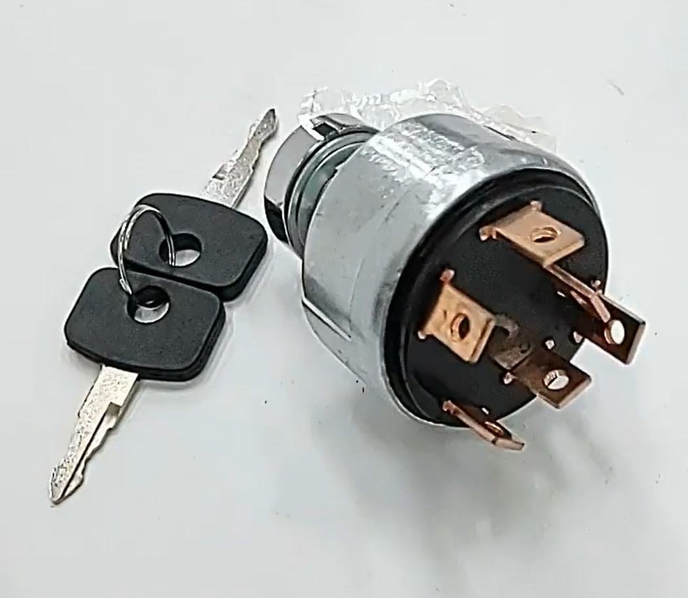 9G-7641 4 Wire Ignition Switch Excavator Spare Parts 4 Lines Ignition Start Switch With Key