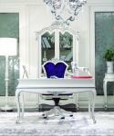 F004 Antique French Baroque Classic Home Office Desks Rectangle For Palace Study