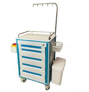 Wholesale ABS material medical dispensing cart blue with wheels movable from china suppliers