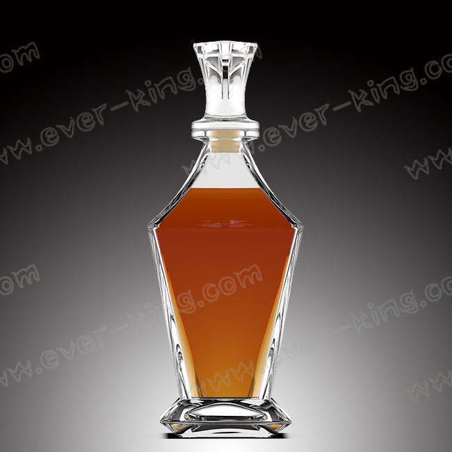 Crystal White Flint 750ML Tower Shaped Tequila Glass Bottle