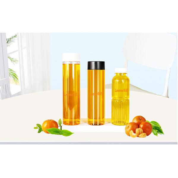 12Oz 16Oz French Round Empty PET Juice Bottle for Cold Brew Coffee Reusable Plastic Juice Bottles with Caps