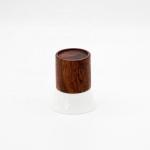 Home Art Crafts Perfume Bottle Lid Wooden Ceramic Cup Base With Wooden Stand