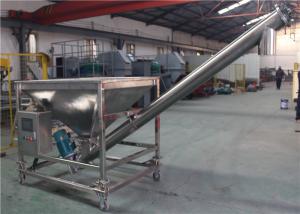 Wholesale Stainless Steel Inclined Screw Conveyor With Hopper For Detergent Powder from china suppliers