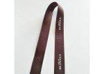 Brown Solid Silk Printing Logo Satin Ribbon Roll For Gift Decorating Heat Cut