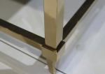 Metal Frame Living Room Coffee Table Black Contemporary Stone Top Side Table