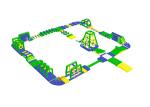 29.2 M*26 M Green Inflatable Water Sports Games Adult Obstacle Course