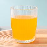 Ripple 12 Ounce Glass Drinking Cups 341ml Ribbed Vertical Striped Glass Tumblers