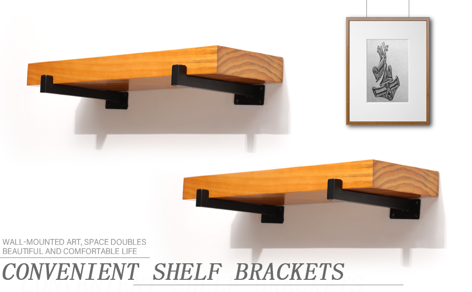 6*10" DIY heavy duty pipe square tube T shelf bracket