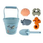 Hot Selling Sand Molds Set Kids Toys Silicone Beach Bucket Set Toy Making
