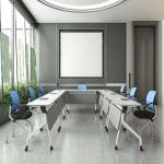 Steel Frame Modern Conference Table Tops For Training Center 3 Years Warranty