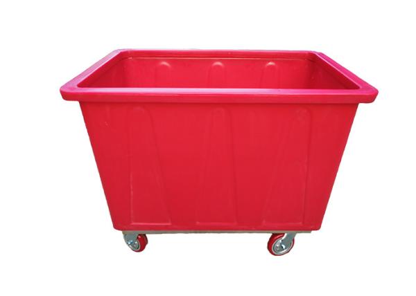 300Kg Roto Moulded Products Heavy Duty Stock Handling Trolley , Bar Bottle Bin