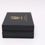 Book Style paper cardboard boxes Cosmetic Packaging Boxes Recyclable Black Color
