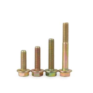 Wholesale OEM Customized Service Provided Black Finish M6 M8 M10 M12 Zinc Hexagon Flange Bolt DIn6921 from china suppliers