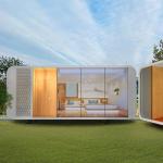 Apple Cabin House Customized Color Options Available for Exterior Metal Carved