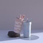 375ml Stainless Steel Double Wall Vacuum Insulated Tumblers With Straw