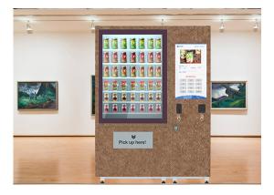 China Fruit Salad Vending Machine , Elevator Vending Machine Refrigerator Custom Income Report Management on sale