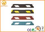 Car Rubber Wheel Stopper with Yellow Reflective Tape Easy Installation.