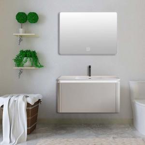China Solid Wood Slate Bathroom Vanity 80*50*48cm Small Wall Mounted Bathroom Cabinet on sale