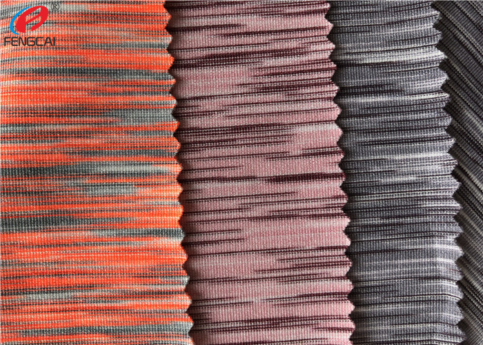 Eco-Friendly Yarn Dyed Melange Jersey Knit Fabric Polyester Spandex Fabric