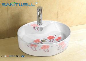 China Solid surface counter Ceramic Art Basin mirror cabinet 520*425*135mm on sale