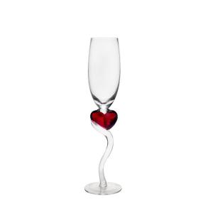 Wholesale Heart Shaped 140ml Decorative Crystal Stem Wine Glasses With Curved Handle from china suppliers