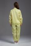 Lapel Collar Anti Static Uniform Easy Clean For Food Industrial Workshop