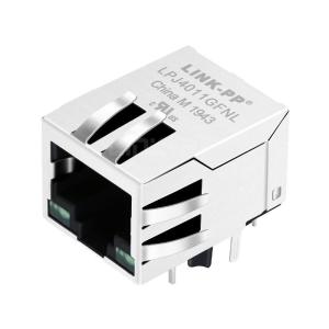 Wholesale WE 7499011222A Compatible LINK-PP LPJ4011GFNL 10/100 Base-T 1X1 Port Cat5e RJ45 Connector Tab Down Green/Green Led from china suppliers