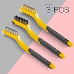 3 Pcs Metal Wire Brush Set Nylon Brass Stainless Steel Bristles