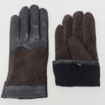 Touch Screen Mens Black Leather Winter Gloves , Soft Plain Style Mens Fashion