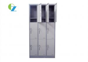 China 9 Door Steel Storage Lockers Wardrobe School Office Furniture Easy Clean on sale