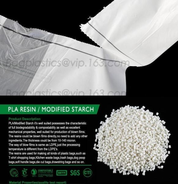 PBAT+PLA 100% compostable bio degradable vest shopping bags, Carrier Small