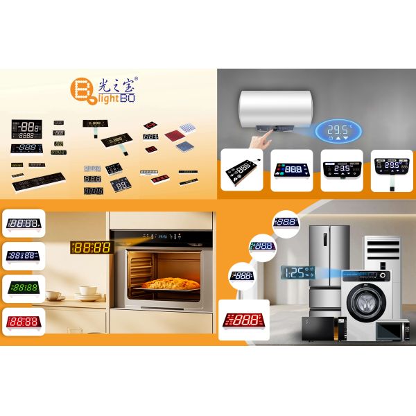 Ultra bright blue customized Triple Digit 7 Segment LED Display Common anode for Refrigerator Control