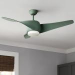 Wood led Ceiling Fan With Lights Remote Control Inverter air 220 V Bedroom