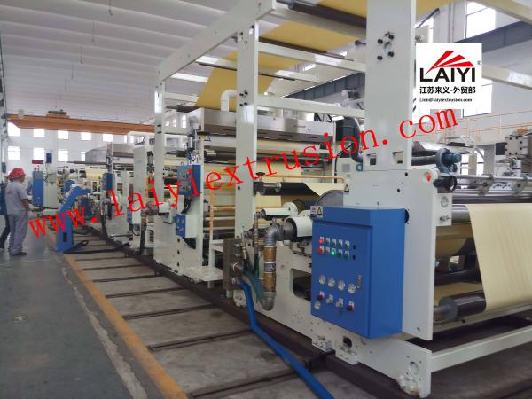 Plastic Film PE Extrusion Paper Coating Machine , Aluminum Foil Poly Coating