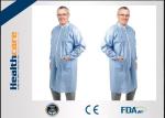 Nonwoven Disposable Lab Coats Protective Medical Clothing with Collar and Zip
