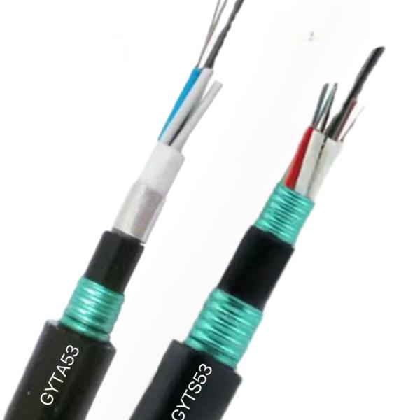 12 24 48 96 Core Single Mode G652d Outdoor Duct Aerial Fiber Optic Cable GYTA53
