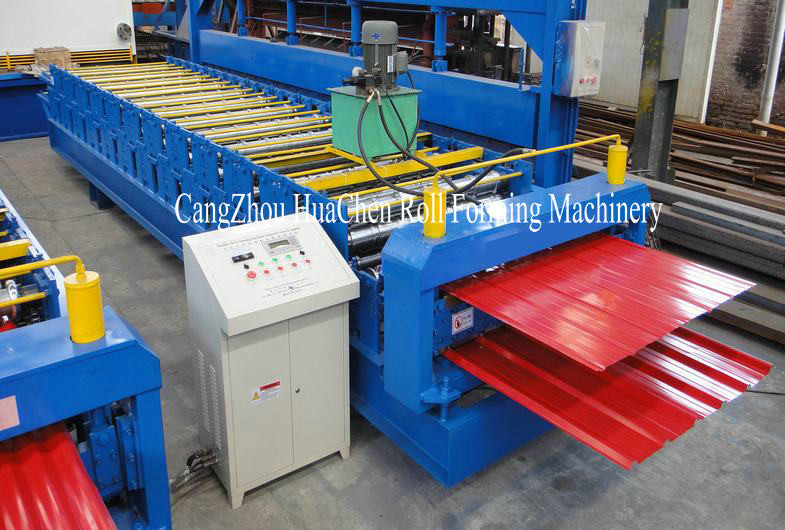 New style double layer aluminium roof tiles roll forming machine