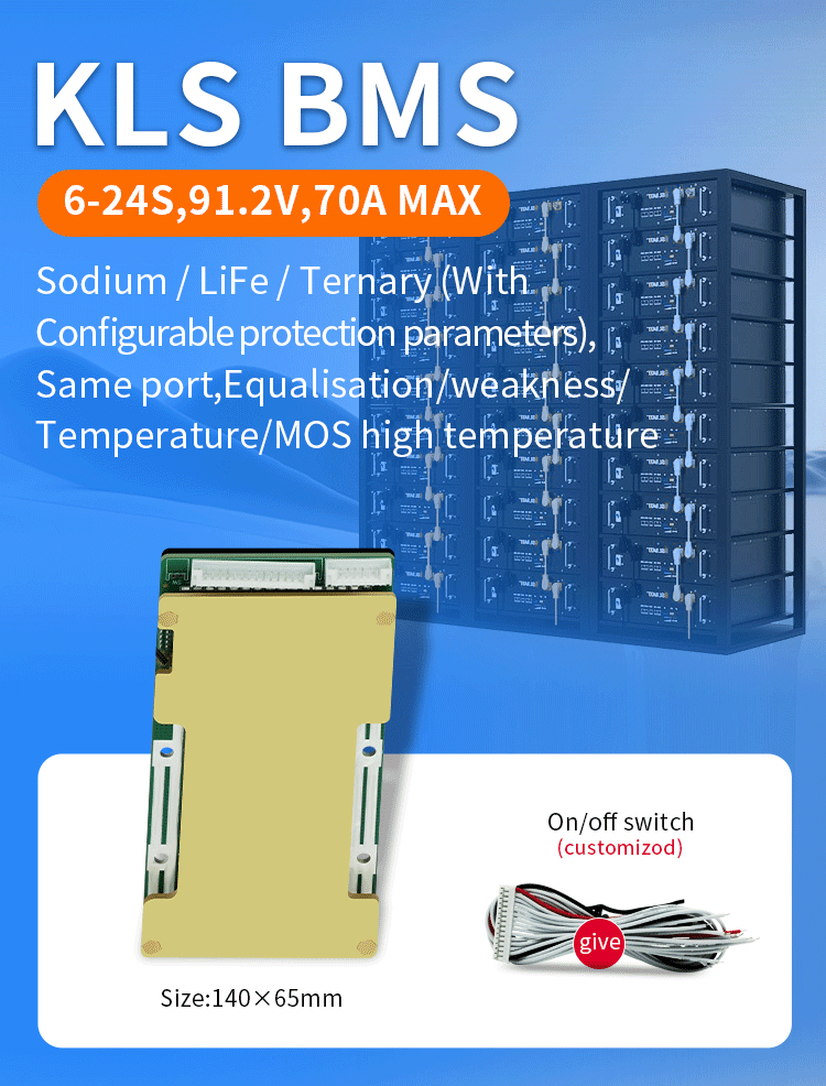 KLS sodium Batteries 24s 60a Bms 24s For Electric Bicycle/energy Storage/e-scooter