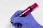 Rose Red Semi Permanent Makeup Rotary Pen Tattoo Machine With Double Pins For