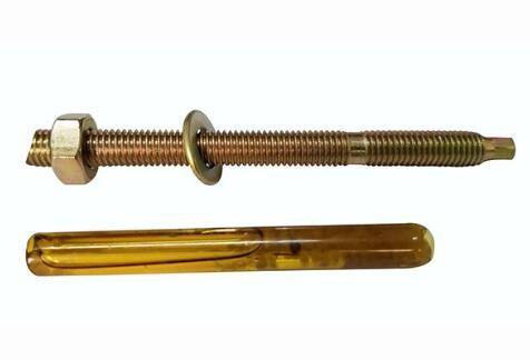 Chemical Anchor Bolt Hex Head Bolt Carbon Steel Galvanized M12 For Glass Curtain