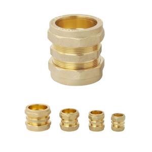 Wholesale Brass Straight Equal Coupler Brass Compression Fittings from china suppliers