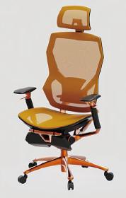 China Executive Rolling Ergonomic Computer Desk Chair Yellow Adjustable Lumbar Office Chair on sale