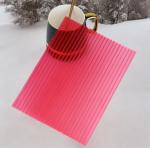 3mm Twin Wall pc hollow sheet Protective PE Film Anti Uv Coating 100% Raw