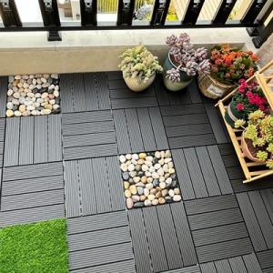 Wholesale 300 X 300mm Ancient Diy Interlocking Deck Tiles Plastic Base Wpc Composite Decking from china suppliers