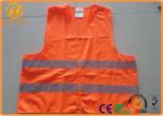 High Visibility Polyester Reflective Safety Vests Fluorescent Orange / Yellow